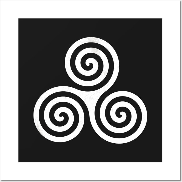 Celtic Triple Spiral Wall Art by Pushloop